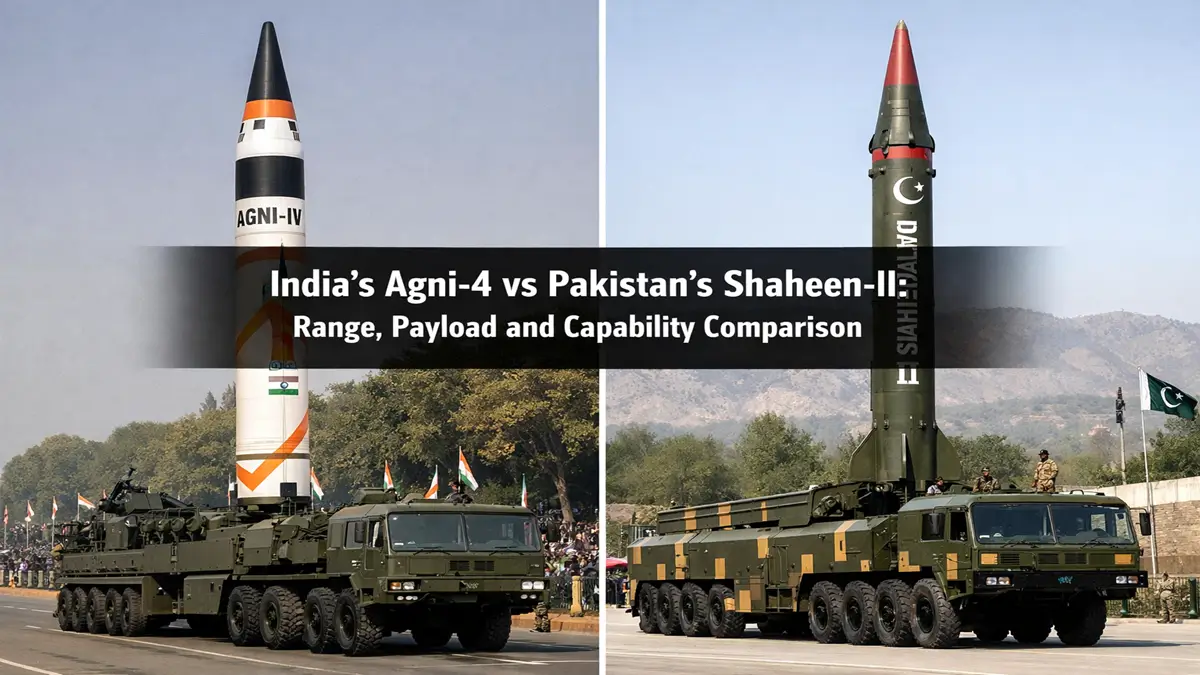 India’s Agni-4 vs Pakistan’s Shaheen-II: Range, Payload and Capability Comparison