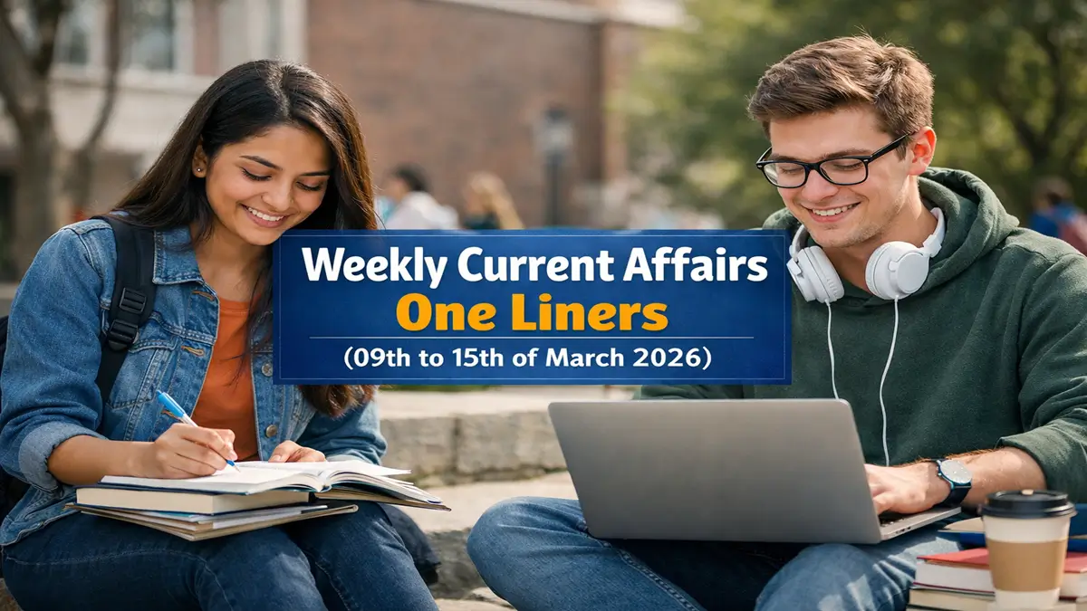Weekly Current Affairs One Liners (09th to 15th of March 2026)