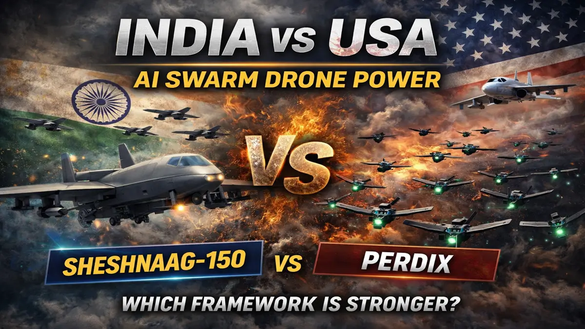 Sheshnaag-150 (India) vs Perdix (USA): AI Swarm Drone Power Explained