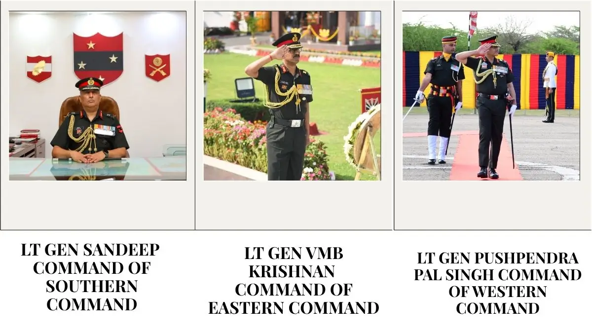Indian Army Appoints New Commanders for Southern, Eastern, and Western Commands