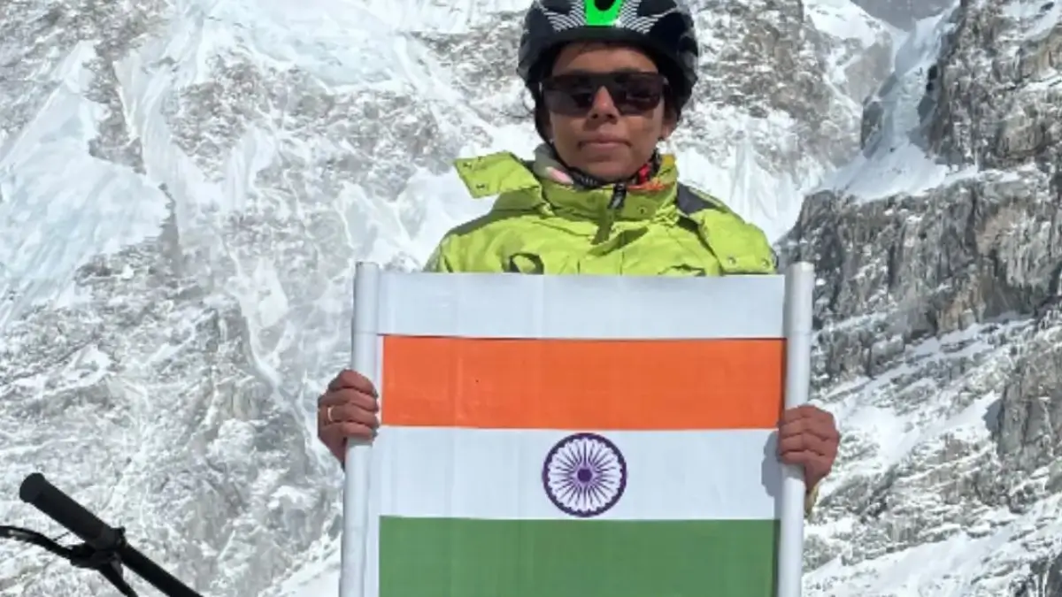 Against All Odds: Indian Cyclist Divya Singh Reaches Everest Base Camp