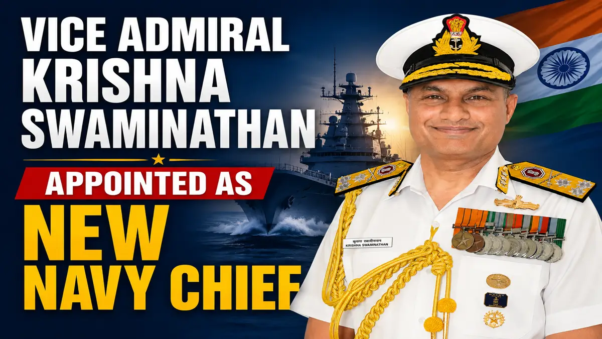 Vice Admiral Krishna Swaminathan Appointed as New Navy Chief