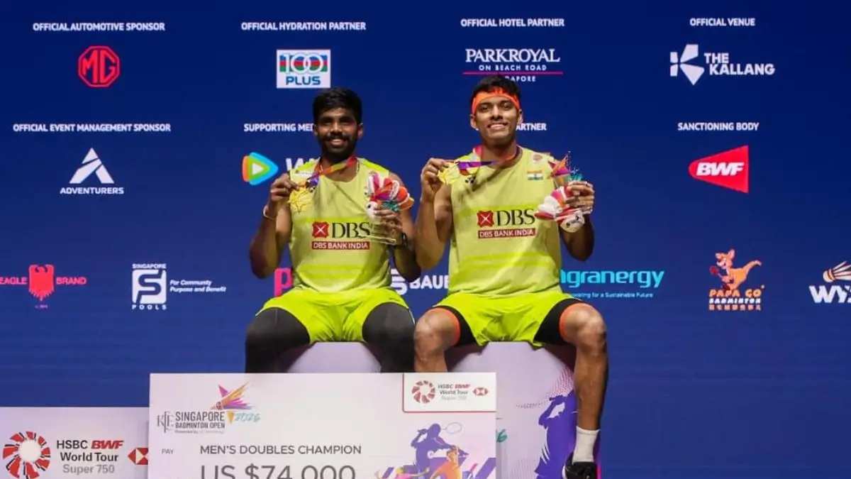 Satwik-Chirag Create History, Win Singapore Open 2026 Men's Doubles Title