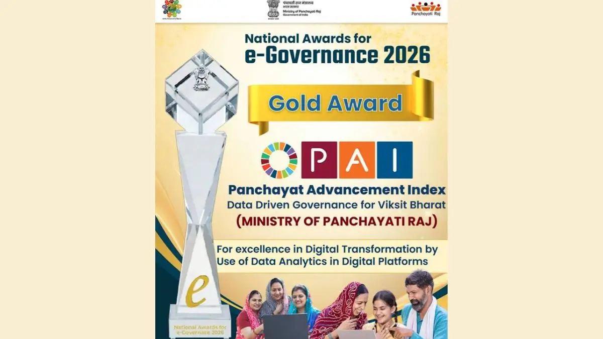 Panchayat Advancement Index Wins Gold Award at National e-Governance Awards 2026