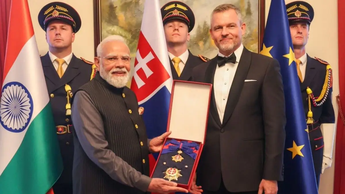 PM Narendra Modi Receives Slovakia’s Highest National Award