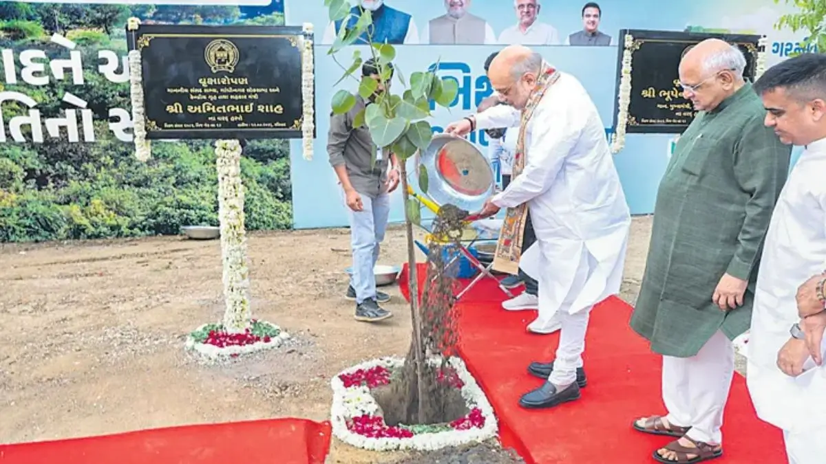Ahmedabad Sets Guinness World Record by Planting 3.61 Lakh Saplings in One Hour