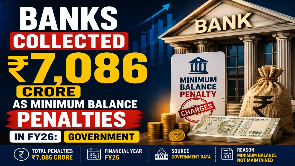 Banks Collected ₹7,086 Crore as Minimum Balance Penalties in FY26: Government