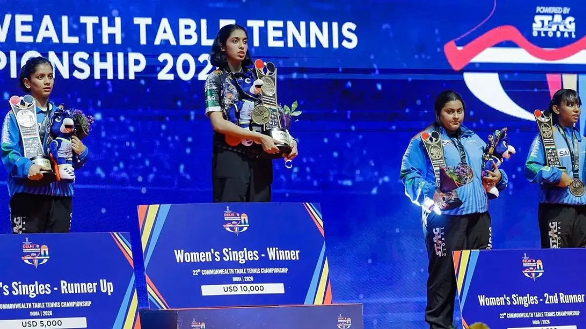 Ankur Bhattacharjee, Yashaswini Ghorpade Win Commonwealth TT Singles Titles