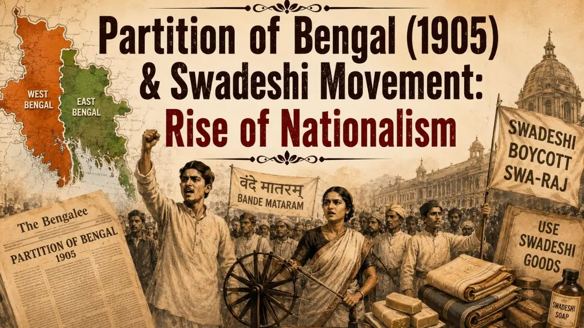 Partition of Bengal (1905) & Swadeshi Movement: Rise of Nationalism