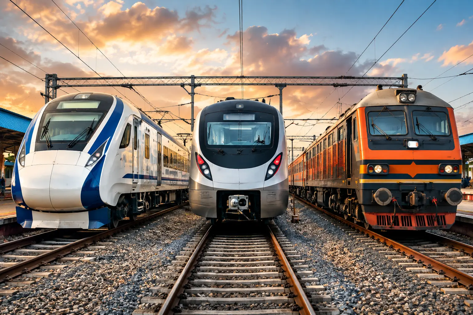 Vande Bharat vs Namo Bharat vs Amrit Bharat: Which Is the Fastest Train?