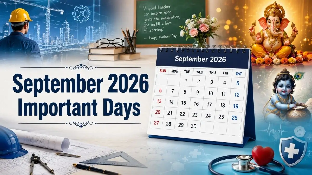 September 2026 Important Days and Dates: Complete List