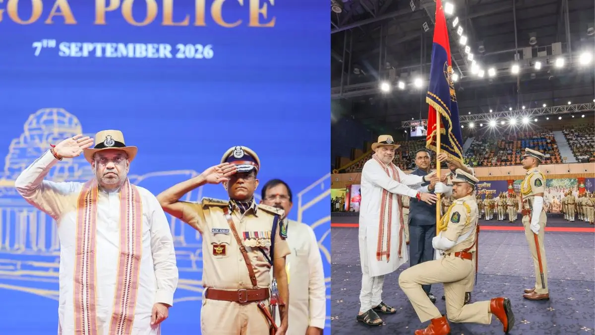 Amit Shah Presents President’s Colour to Goa Police