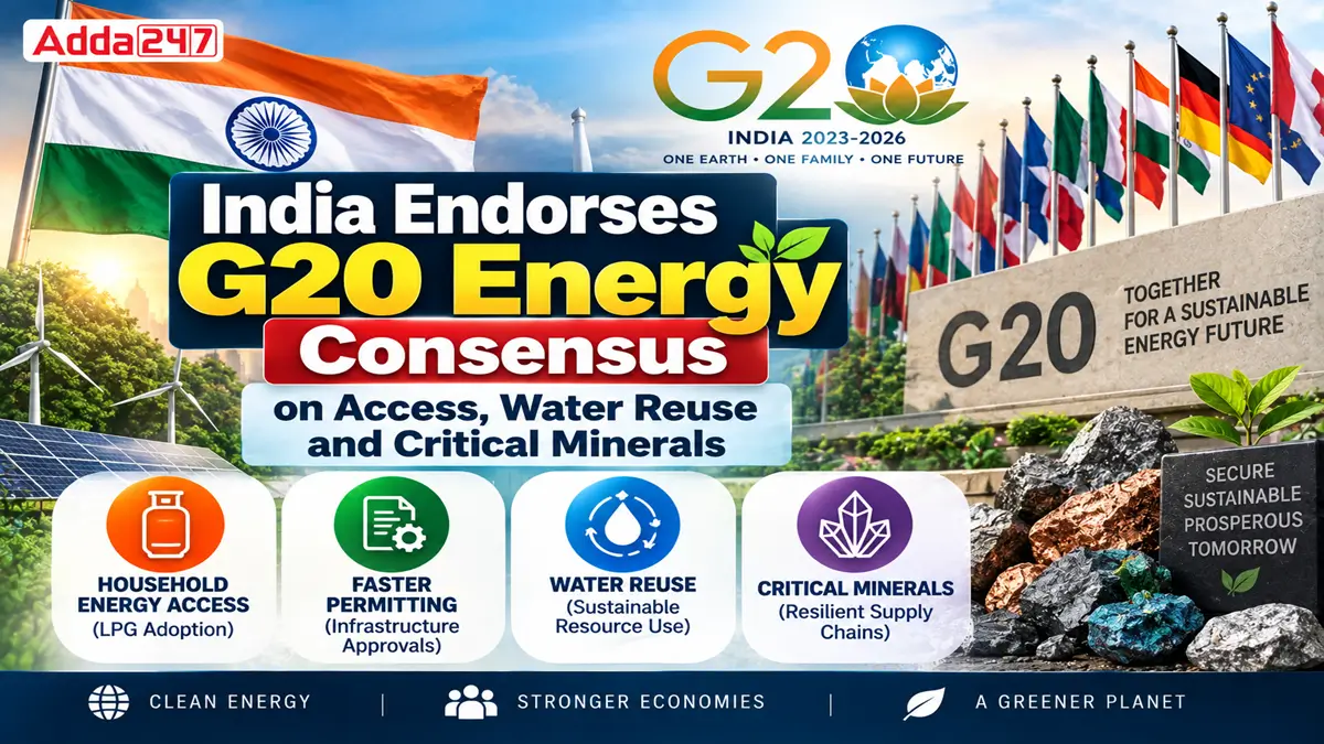 India Endorses G20 Energy Consensus on Access, Water Reuse and Critical Minerals