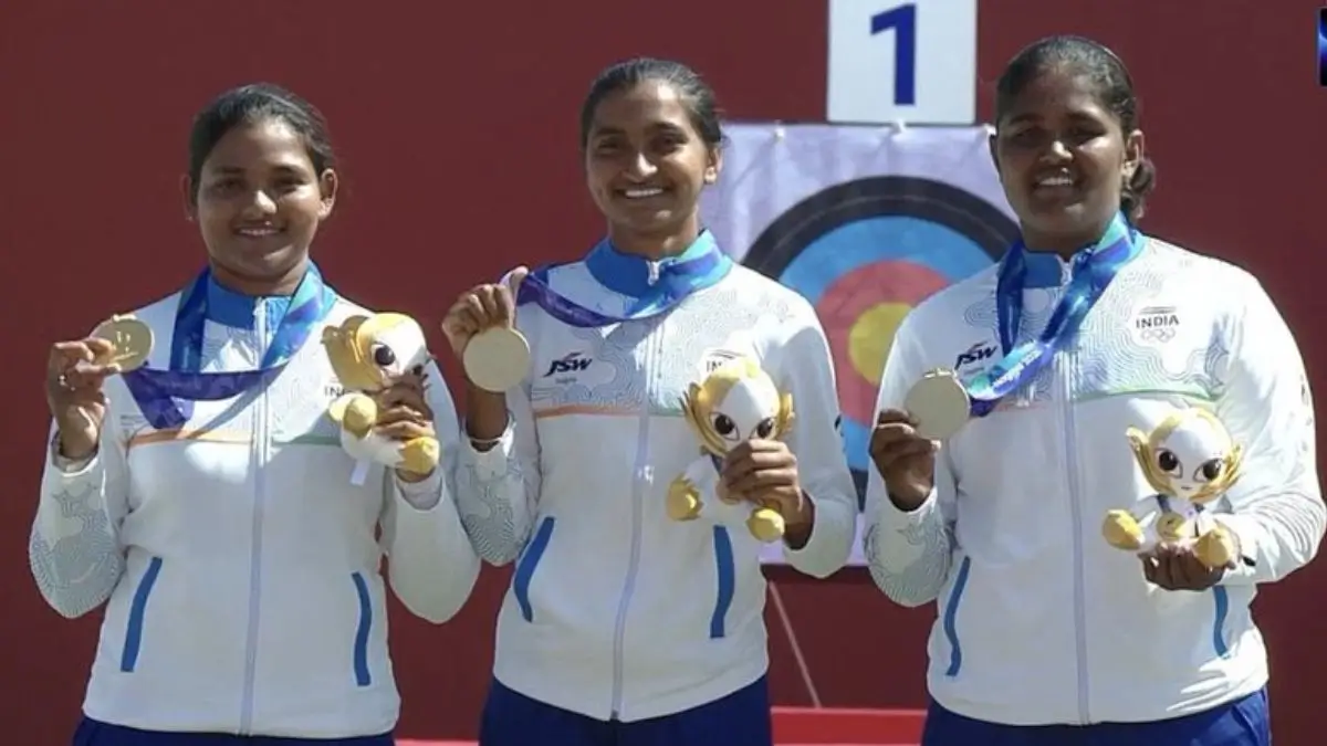 India Women’s Recurve Archery Team Wins Maiden Asian Games Gold