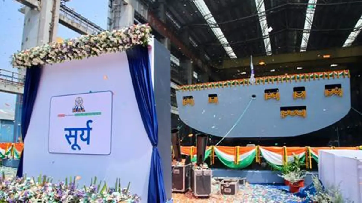 Raksha Mantri Launches First Indigenous Fleet Support Ship ‘Surya’ at Hindustan Shipyard Limited
