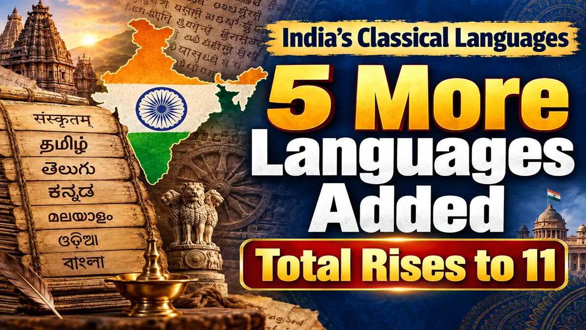 India’s Classical Languages: 5 More Languages Added, Total Rises to 11